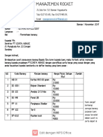 Pesanan Barang PT Manajemen Rocket