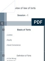 Overview of Law of Torts