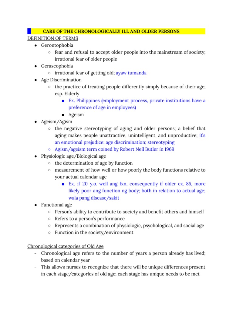 Theories of Aging and Gerontophobia | PDF