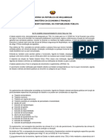 Governo Da República de Moçambique Ministério Da Economia E Finanças Departamento Nacional Da Contabilidade Pública