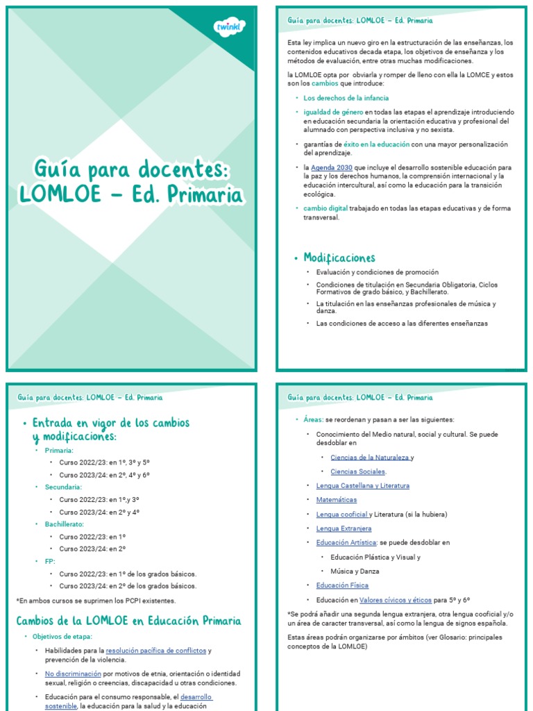Es T 1663152384 Guia para Docentes Lomloe Primaria - Ver - 3 | PDF