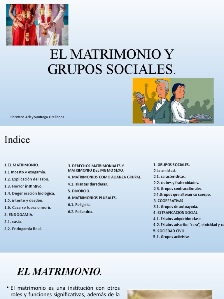 El Matrimonio y Grupos Sociales | PDF | Incesto | Matrimonio