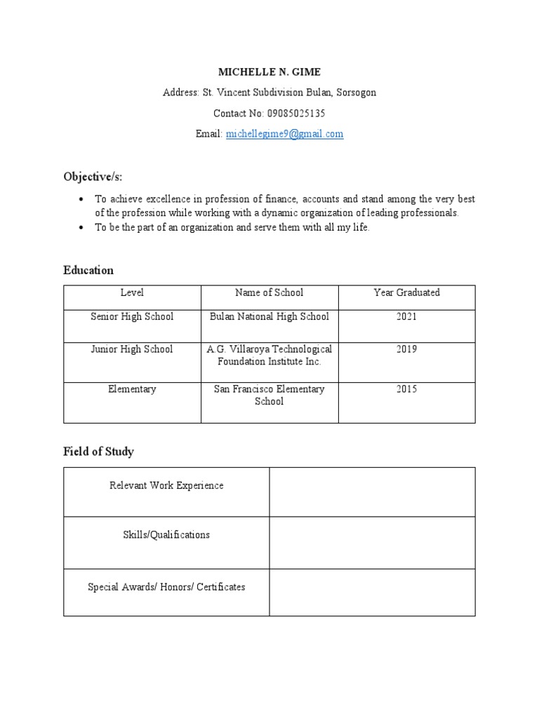 Resume and Application Letter | PDF | Business