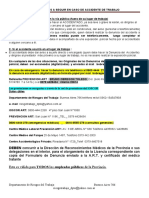 INSTRUCCIONES A SEGUIR EN CASO DE ACCIDENTE (Generico)