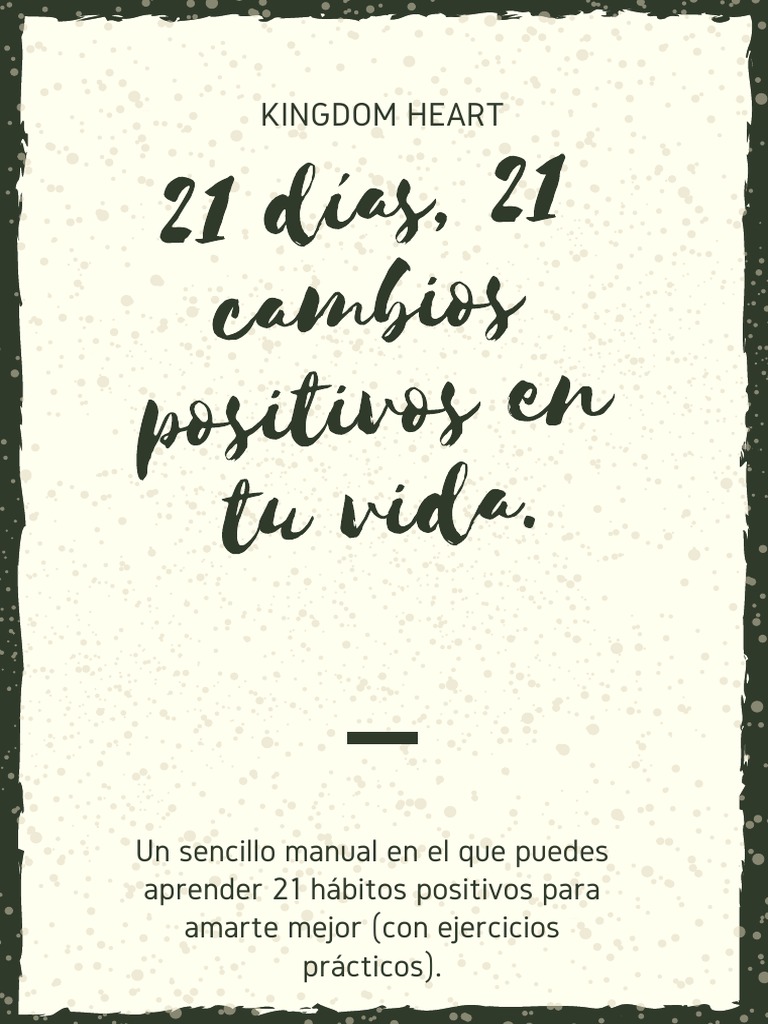 21 Días, 21 Cambios Positivos en Tu Vida. | PDF | Artes del Lenguaje y ...