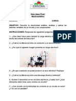001-8°básico-Física-Práctico-Unidad 1-Guía Etapa Final - Electricidad Estática y Circuitos