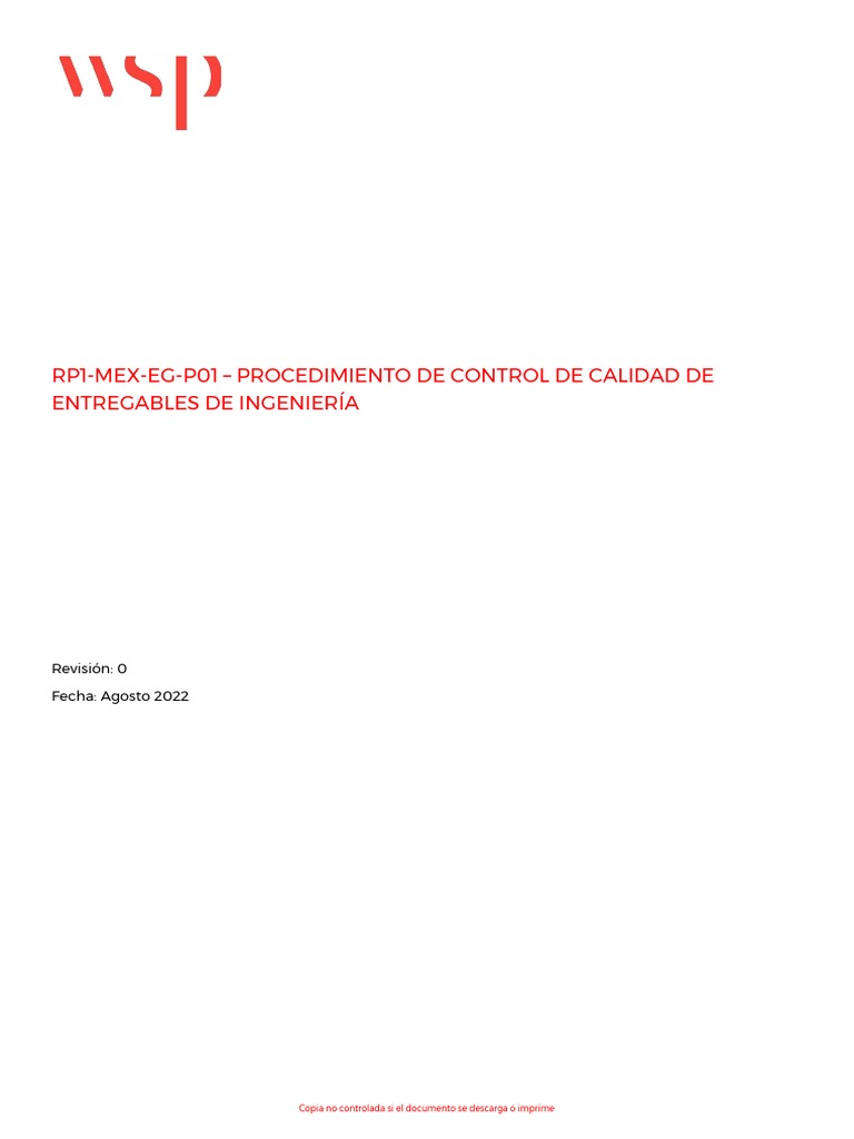 Procedimiento de Control de Calidad en Ingeniería | PDF | Diseño ...