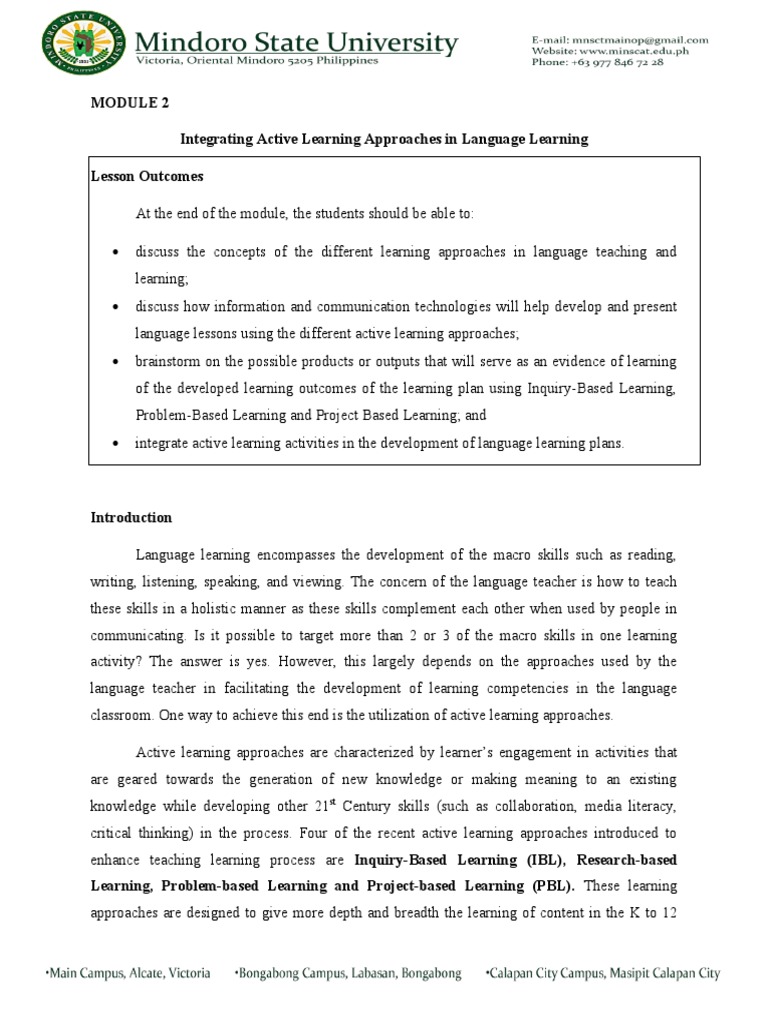 Modules | PDF | Teaching Method | Project Based Learning