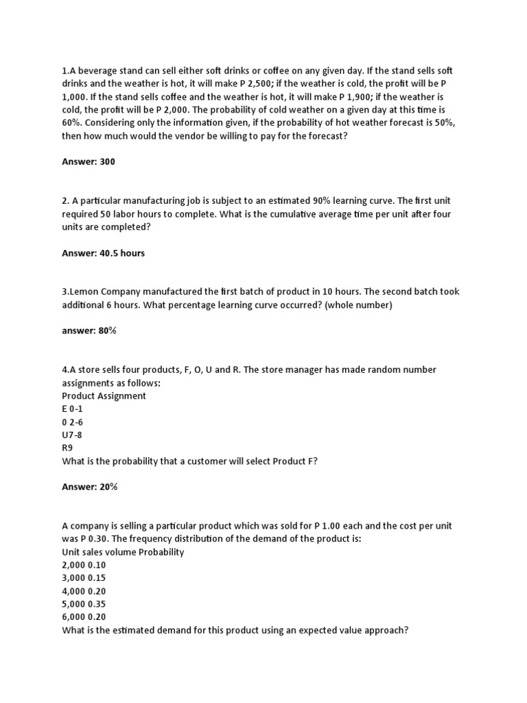Business Analytics Test Bank 1 | PDF