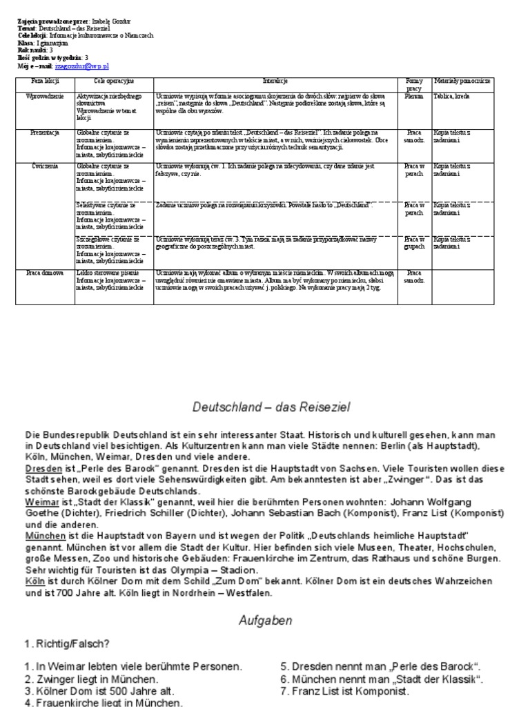 Deutschland Das Reiseziel | PDF