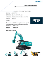 Excavadora hidráulica SK350LC de Kobellco para importar al Perú