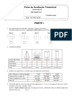 Teste Matematica 4 Ano 1 Periodo Dezembro Solucoes