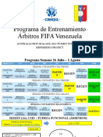 Venezuela PLAN FIFA Referee Fitness 26 Julio - 1 Agosto 2021