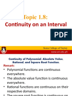 Topic 1.8-Continuity On An Interval