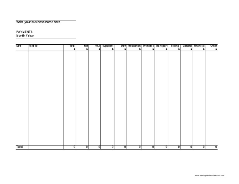 Business Payment Tracker Template | PDF