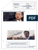 English test on climate change quotes and relative pronouns