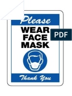 Face Mask and Social Distancing Signage