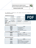 Calendario Académico Itrgh 2022