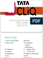 Presentation of E-Comm Tata Cliq