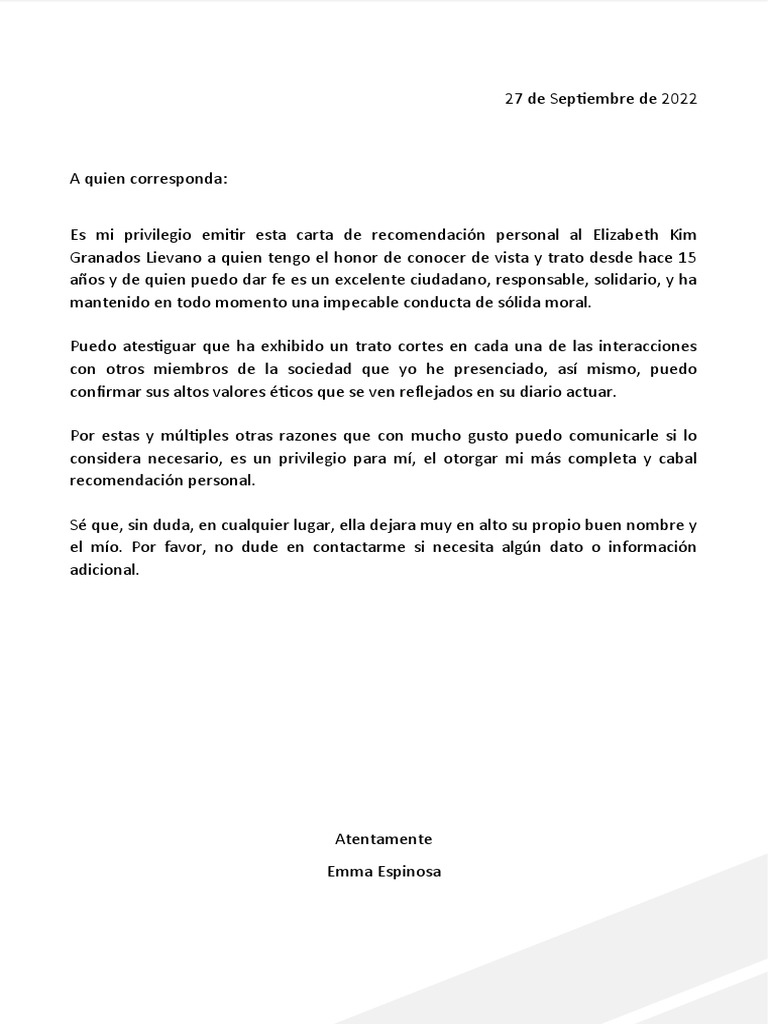 35-carta-de-recomendacion-personal | PDF