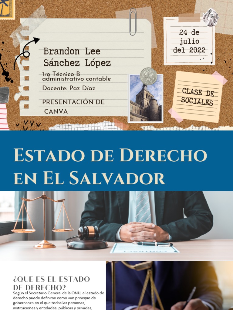 El Estado de Derecho en El Salvador | PDF | Estado (política