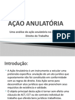 Ação Anulatória Apresentação