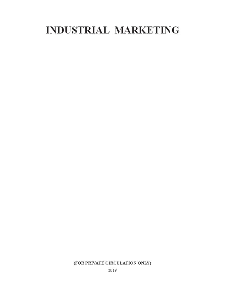 Industrial Marketing PDF