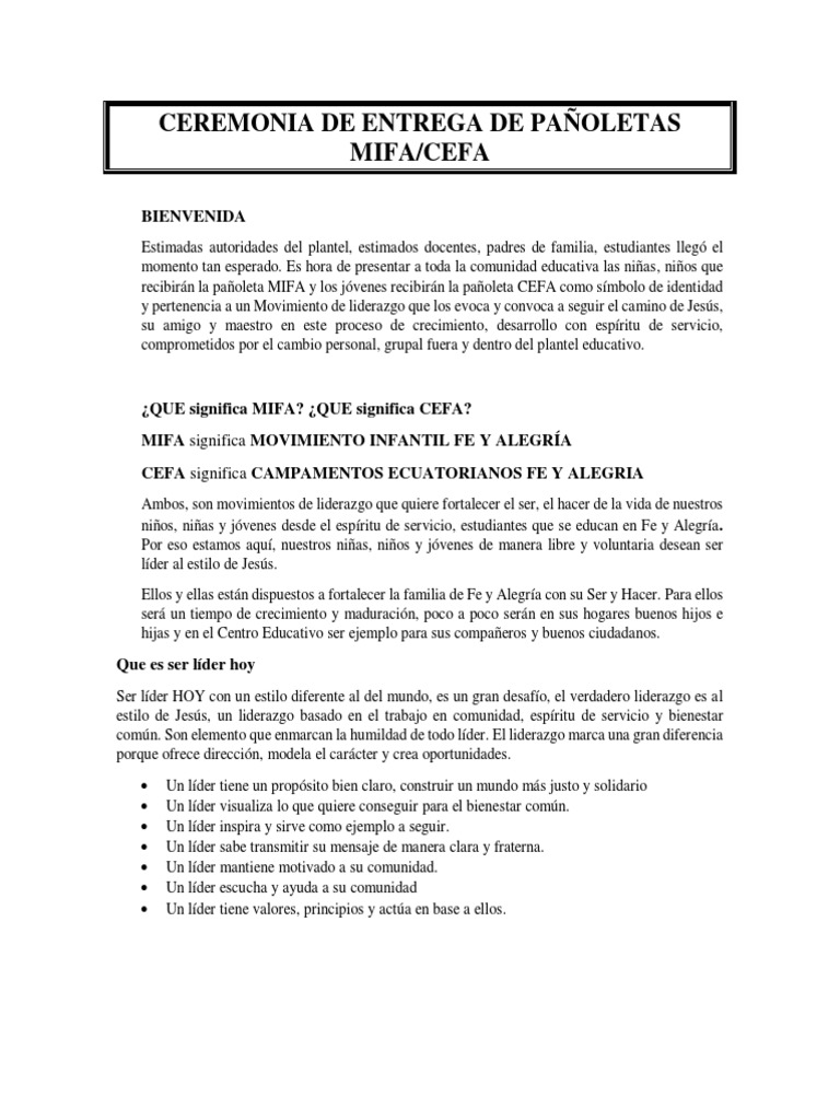 Significado de MIFA y CEFA | PDF