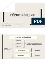 Organisation de Lécrit Réflexif