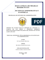 Universidad Católica de Trujillo Benedicto Xvi: Facultad de Ciencias Administrativas Y Económicas