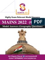 Mains 2022 - GS 1 Model Answers (Geography Questions)
