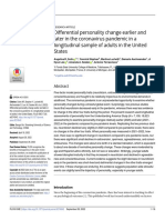 Differential Personality Change Earlier and Later in The Coronavirus Pandemic in A Longitudinal Sample of Adults in The United States