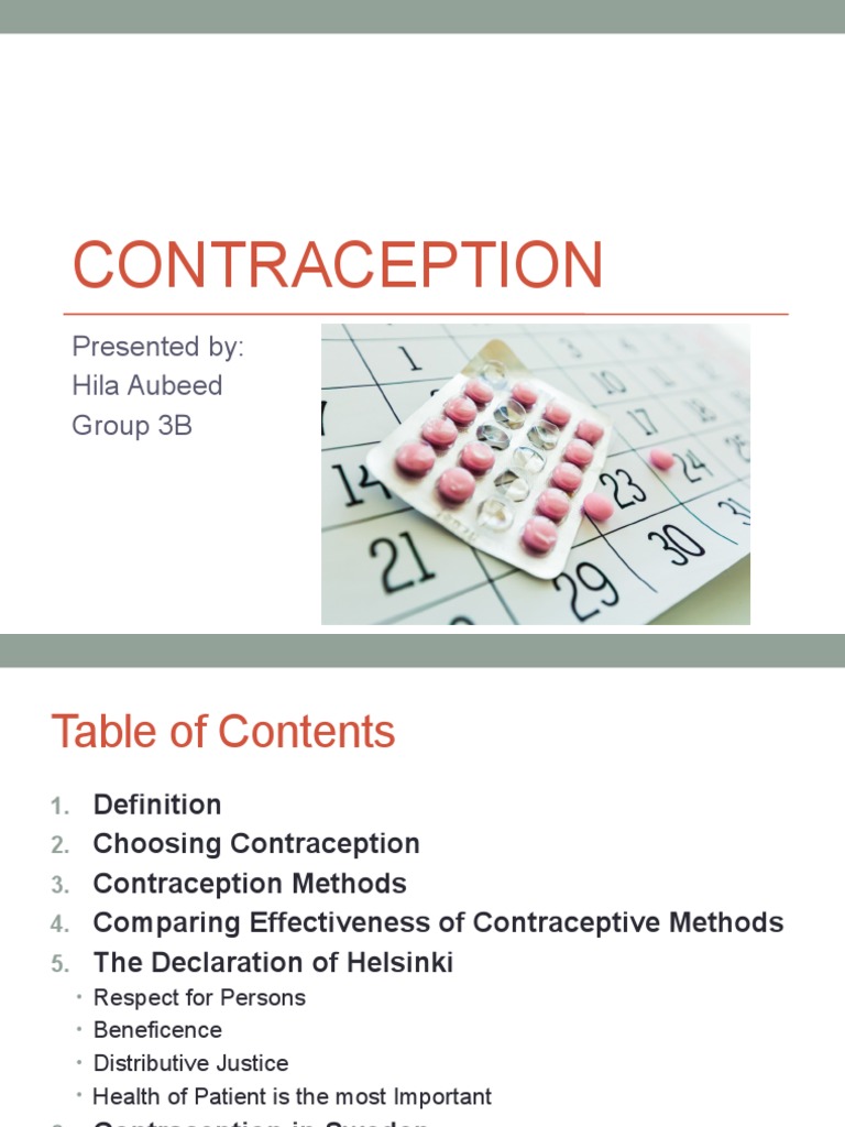 Contraceptionppt 1 Pdf Birth Control Medical Specialties