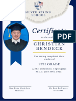 Certificado Diploma 9no Grado