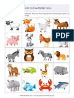 Memory to Print Animals