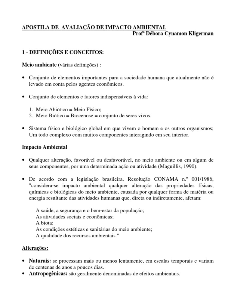 Guia de Avaliação de Impacto Ambiental | PDF | Ambiente natural | Humano