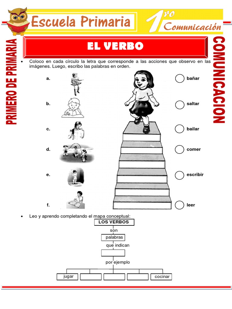 El Verbo para Niños de Primero de Primaria | PDF | Ciencia cognitiva ...