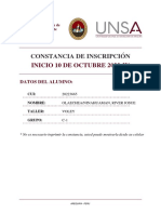 Constancia de Inscripción: Inicio 10 de Octubre 2022-Iv