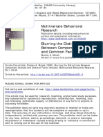 Multivariate Behavioral Research: To Cite This Article: Stanley A. Mulaik (1990) : Blurring The Distinctions Between