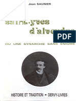 Saint-Yves DAlveydre Ou Une Synarchie Sans Énigme (Jean Saunier)