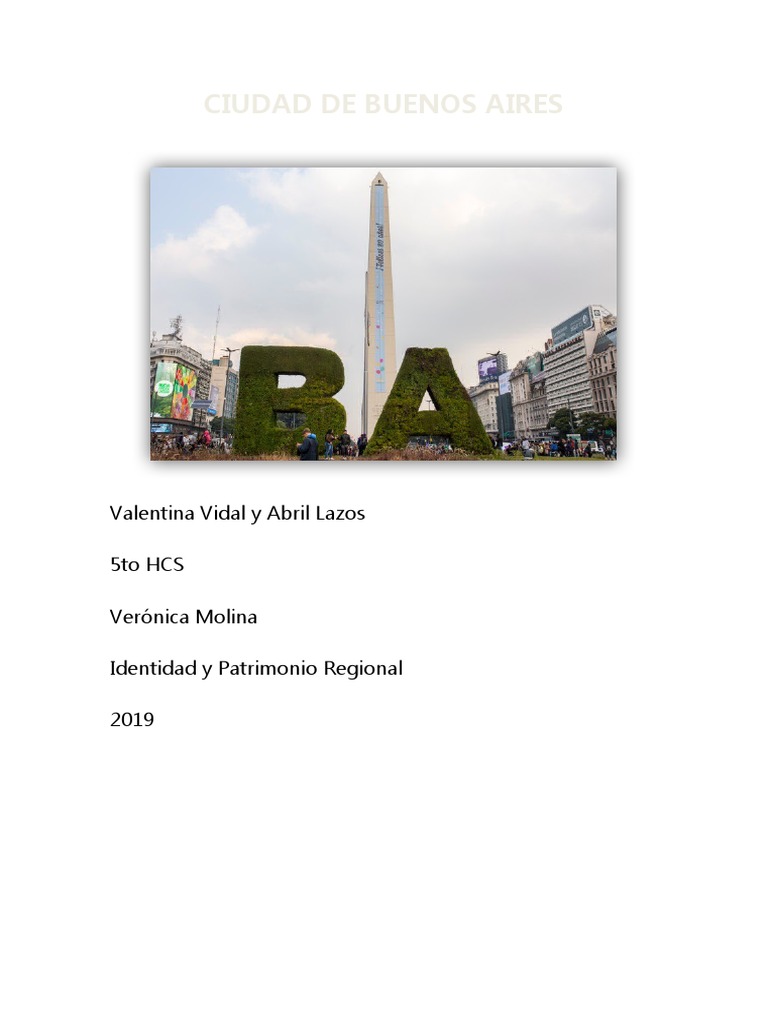 Ciudad De Buenos Aires Pdf Buenos Aires Ciudad