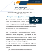 20 Indicadores y Sus Fórmulas para Tomar El Pulso A La Gestión de Personas