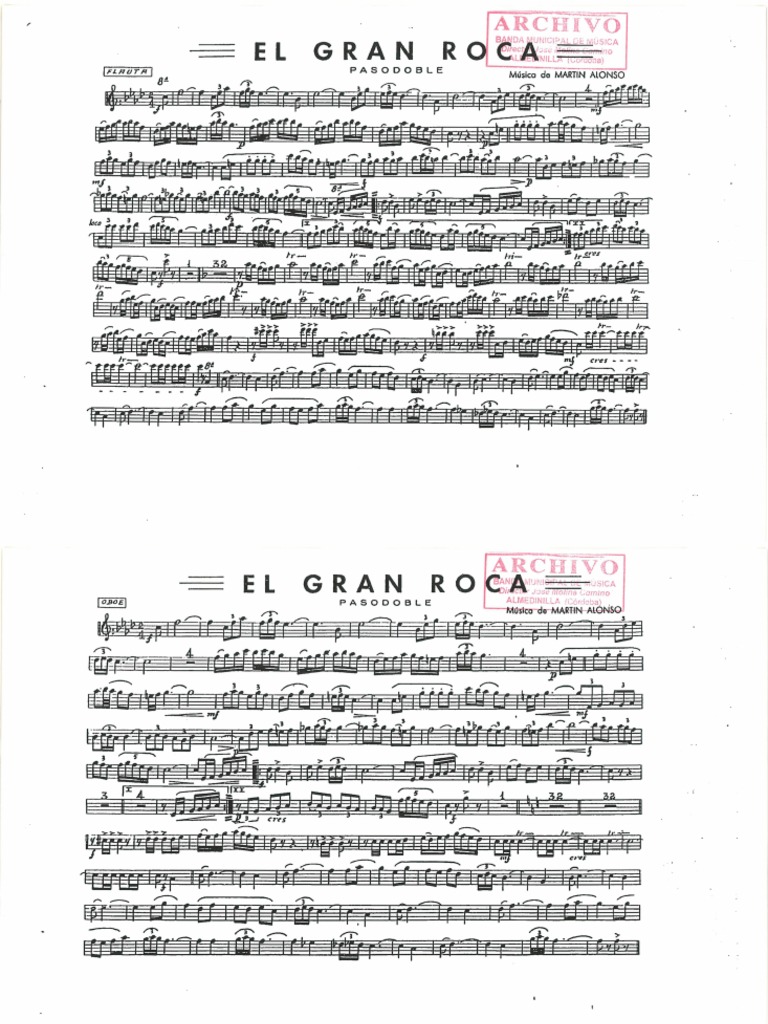 Partituras El Gran Roca | PDF