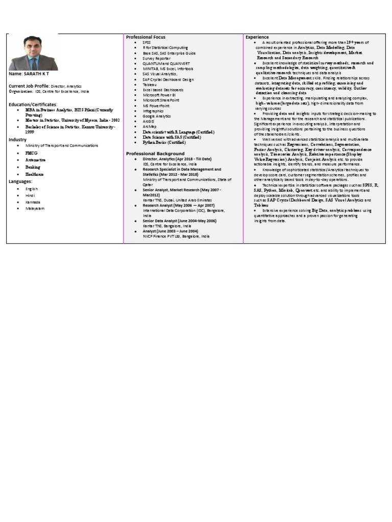 sarath-stata-cv-pdf-sas-software-data-analysis