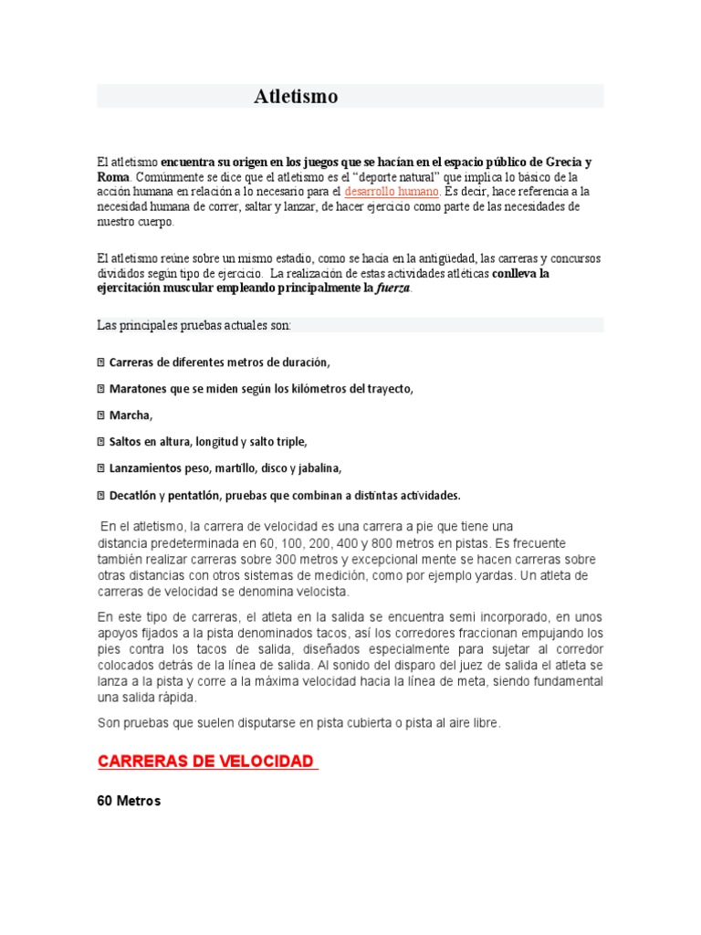 Ed. Física 1 | PDF | Deporte del atletismo | Deportes olímpicos