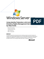 Using Identity Federation With Active Directory Rights Management Services Step-By-Step Guide