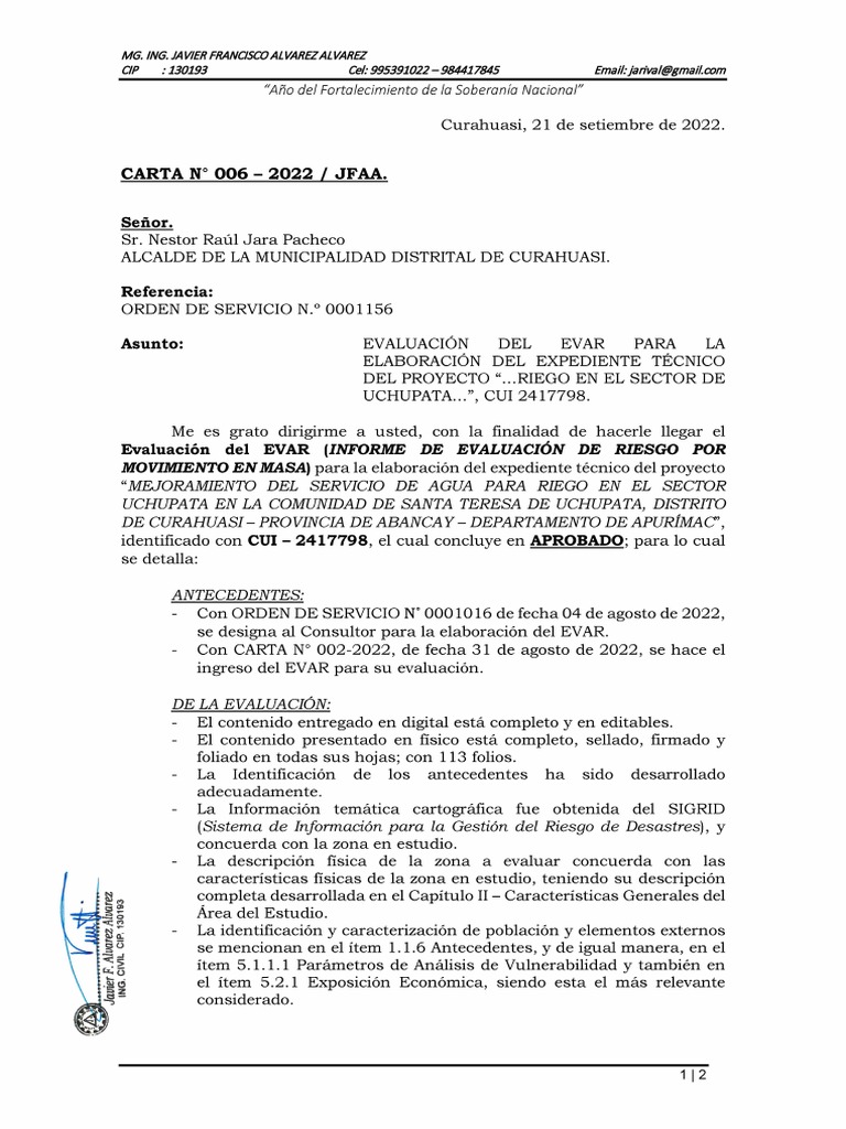 Evaluación EVAR | PDF