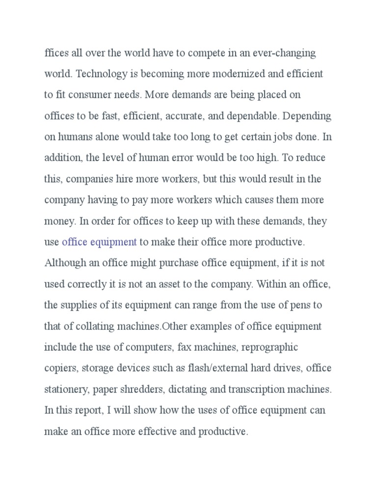 Office Equipment PDF Fax Office Equipment