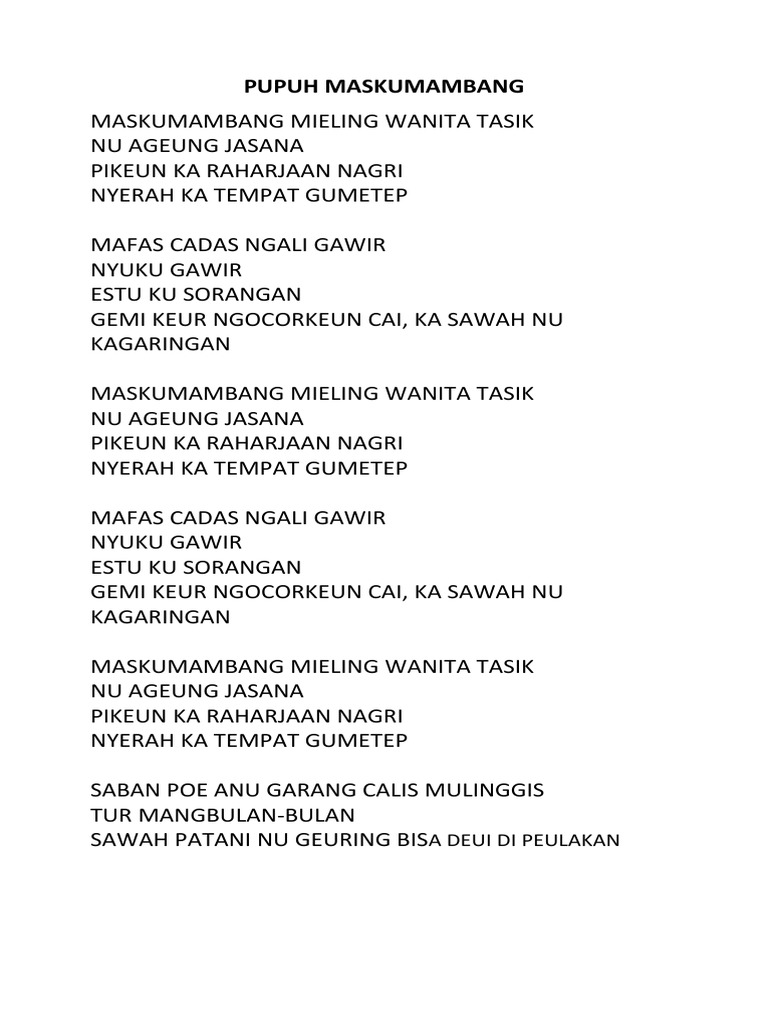 Pupuh Maskumambang Pdf