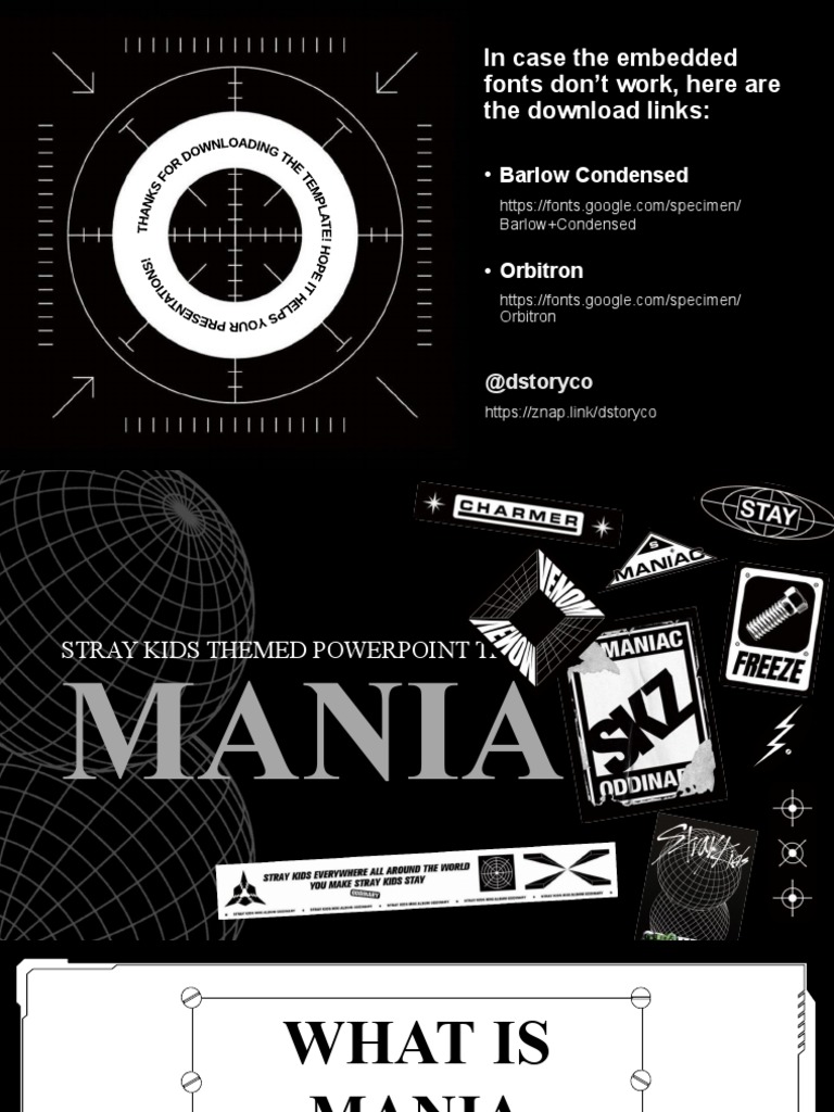 Stray Kids Presentation Template | PDF | Mania | Bipolar Disorder